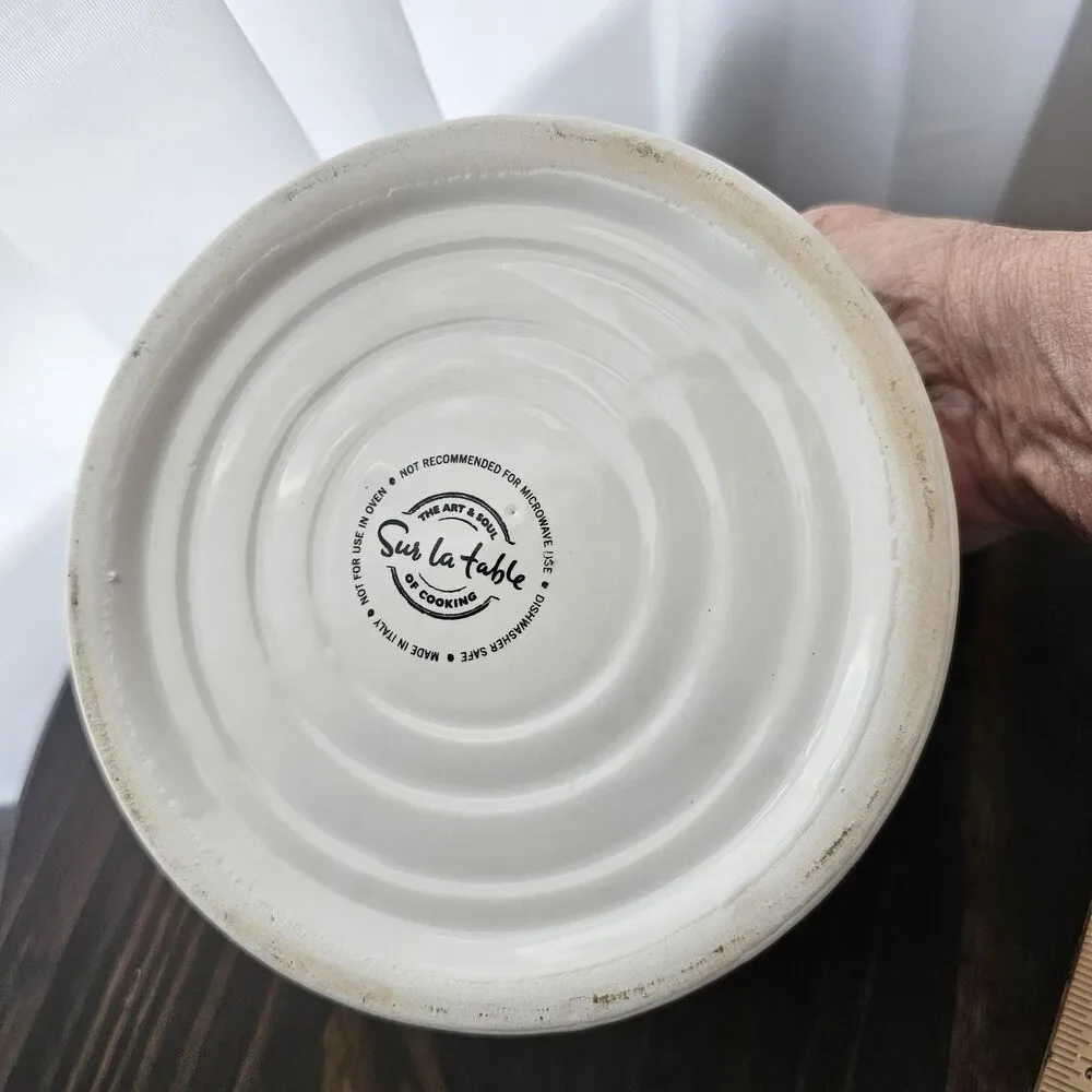 Vintage Sur La Table Italian Ceramic Utensil Crock / Planter